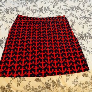 Vineyard Vines Red and Navy Anchor Mini Skirt